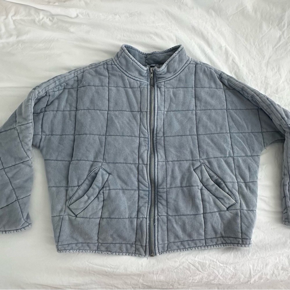 Blue Quilted Jacket